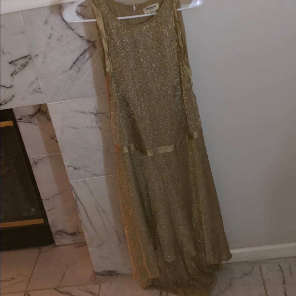 zadig and voltaire gold dress
